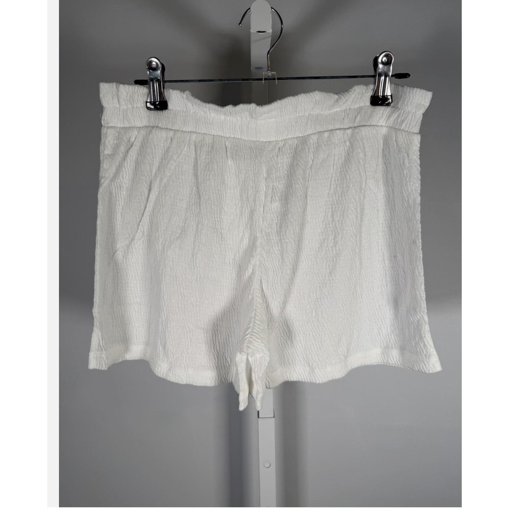 NWT YOU SAY Henley Ruffle Shortie Set PJ's in White‎ Ribbed XS-Angelcore Bridal - Picture 6 of 7